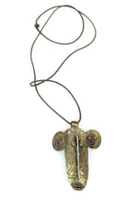 Tribal Brass Face Pendant