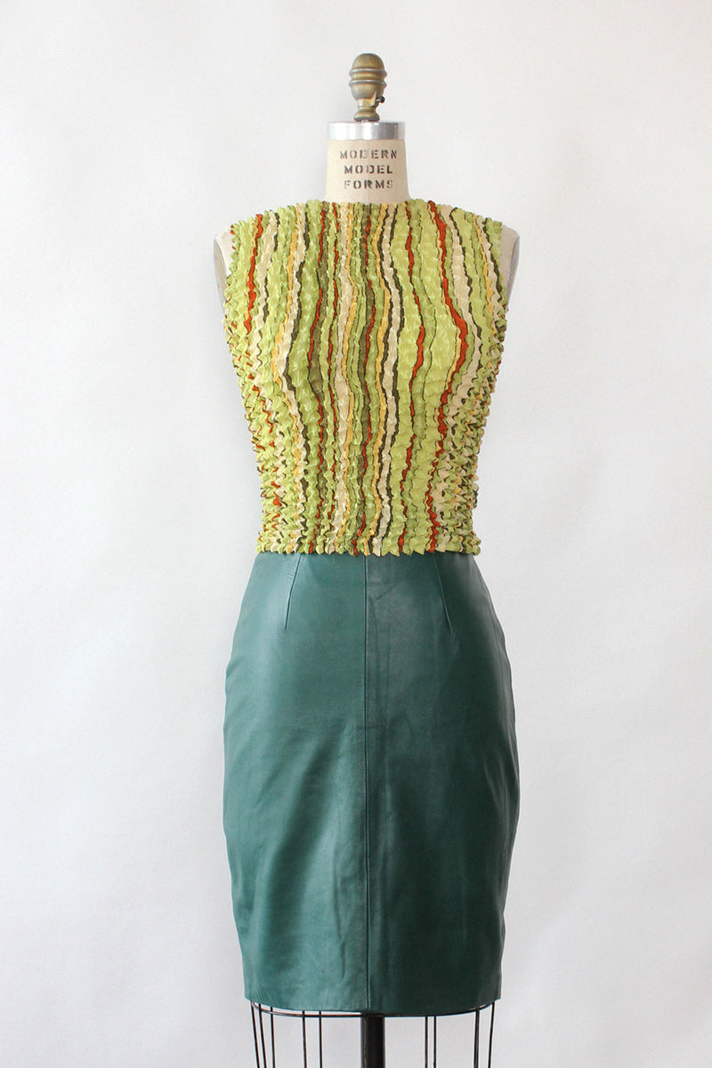 Ivy Leather Pencil Skirt S