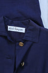 Adele Simpson Navy Linen Shirtdress M
