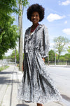 Diane Freis B&W Dress M/L
