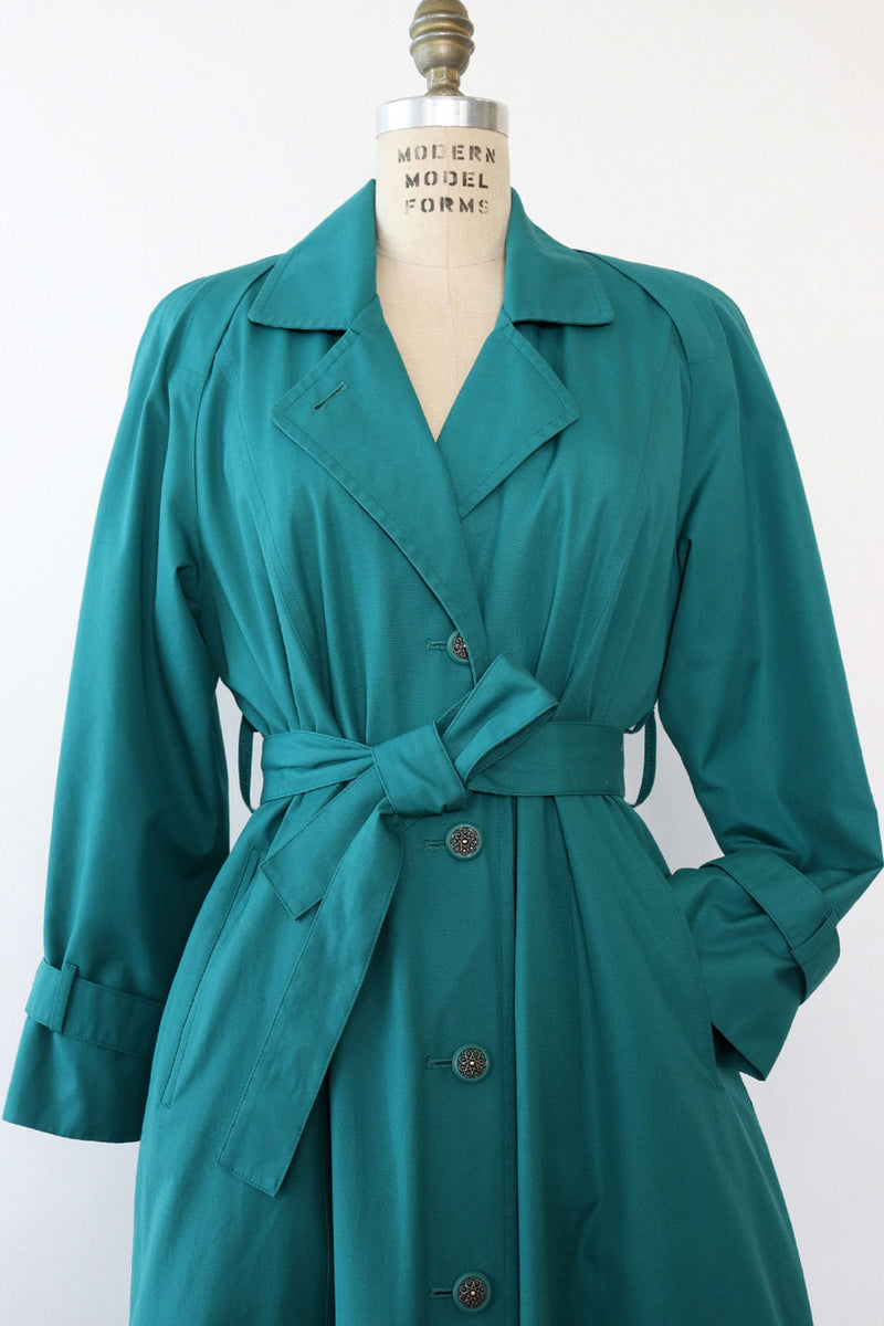 Teal London Fog Trench S/M