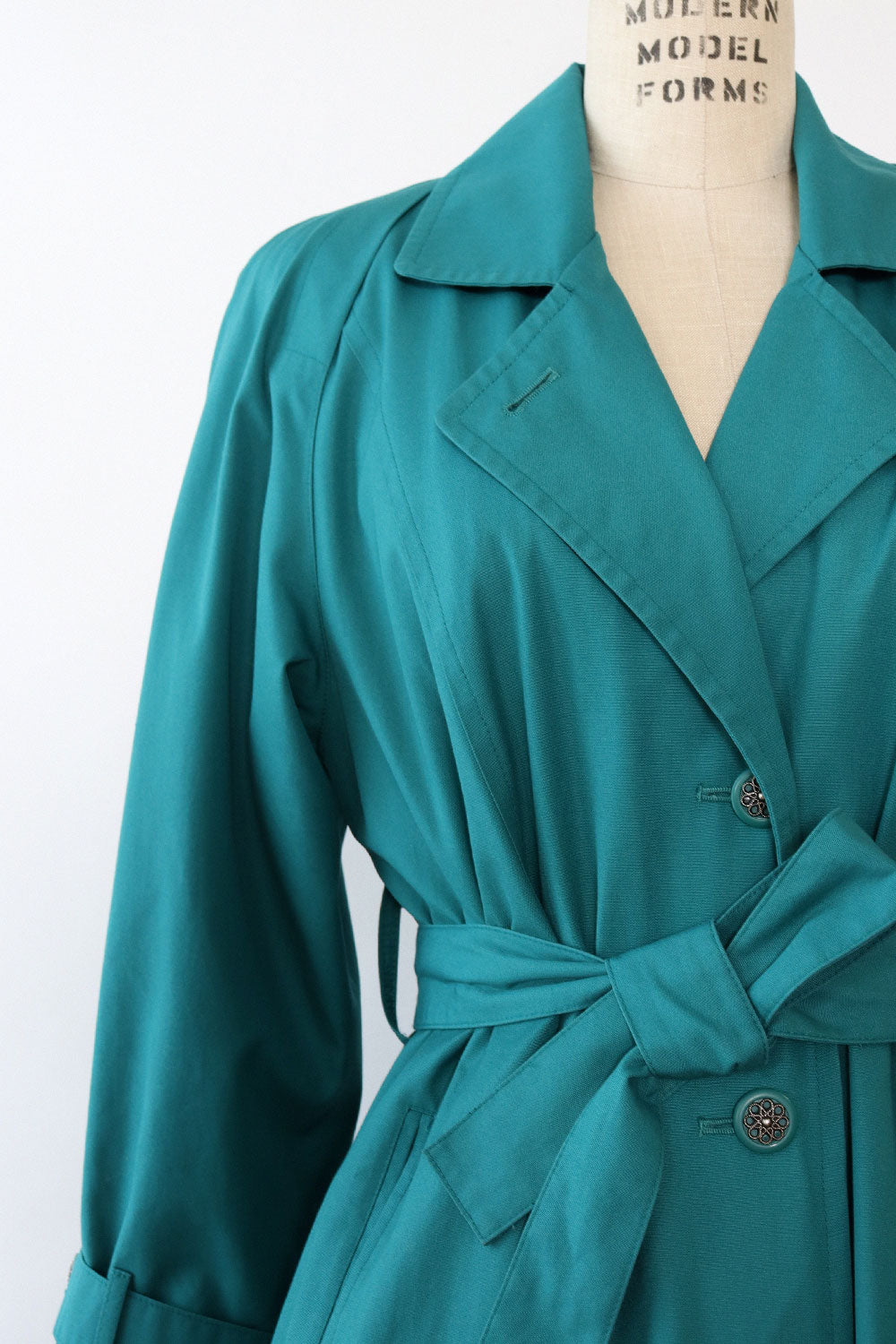Teal London Fog Trench S/M