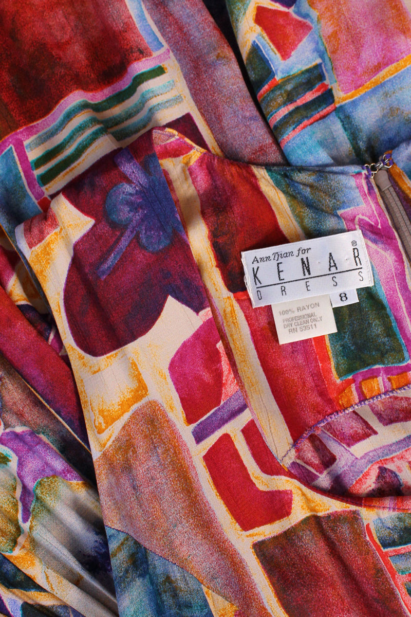 Tjian Watercolor Abstract Dress M