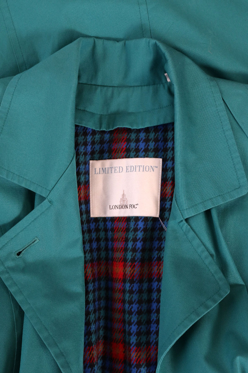 Teal London Fog Trench S/M