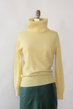 Butter Yellow Cashmere Turtleneck M/L