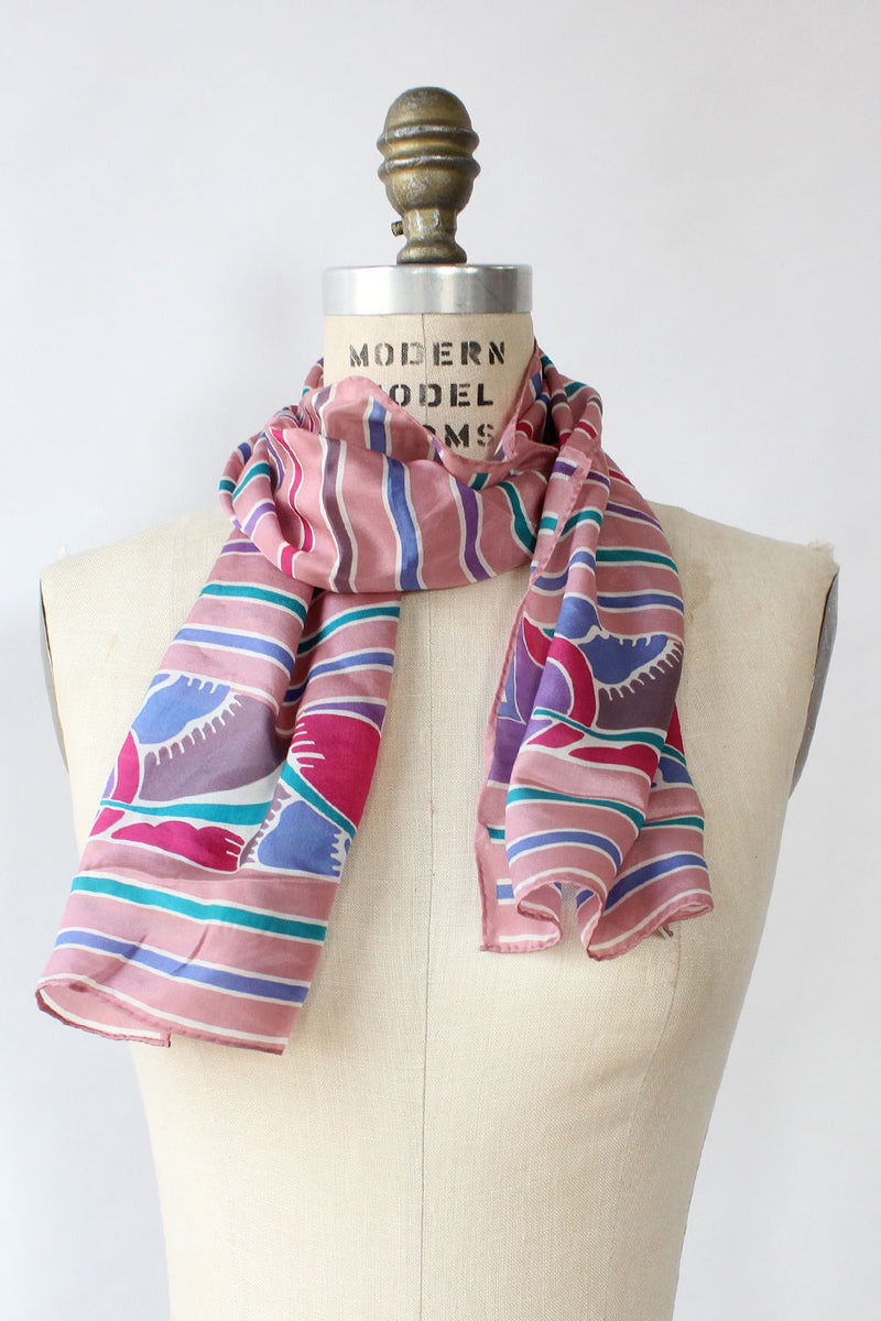 Sacha Silk Stripe Scarf