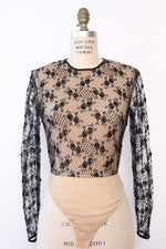 Starry Beaded Lace Bodysuit M