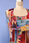 Tjian Watercolor Abstract Dress M