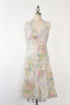 Foxy Lady Soft Floral Halter Dress with Tie Top XS/S