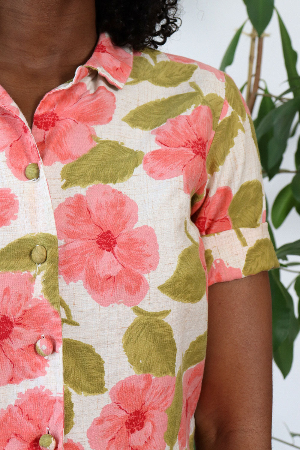 Hibiscus Buttondown S