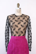 Starry Beaded Lace Bodysuit M
