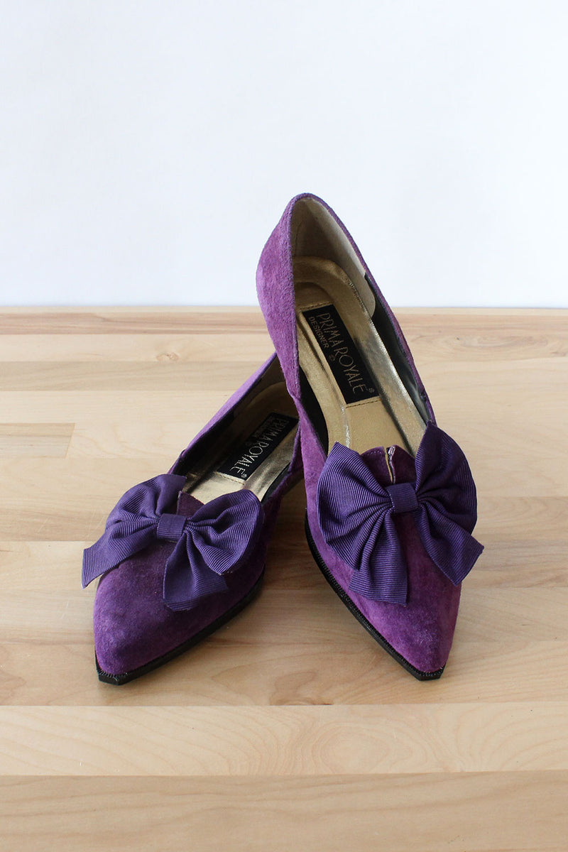 Royale Purple Bow Slippers 8