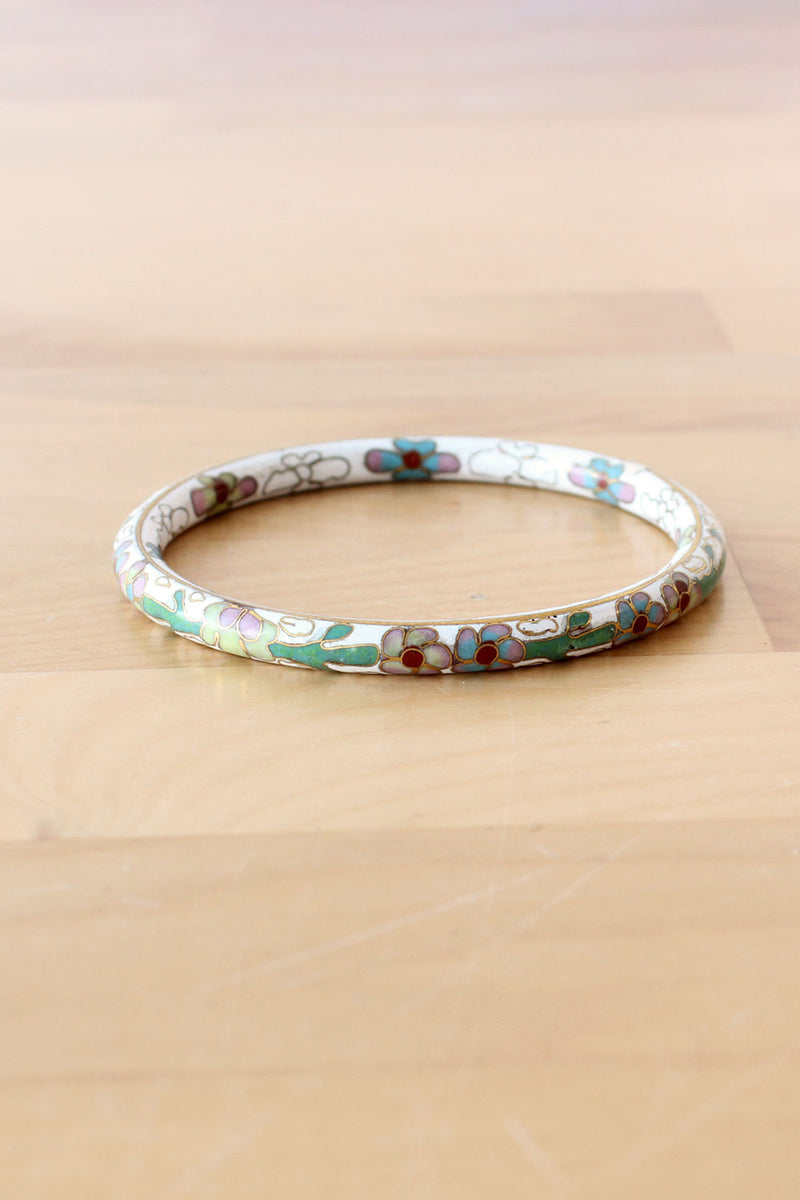 Milk Cloisonné Bangle