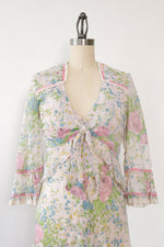 Foxy Lady Soft Floral Halter Dress with Tie Top XS/S