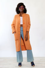 Peach Handknit Sweater Jacket S/M