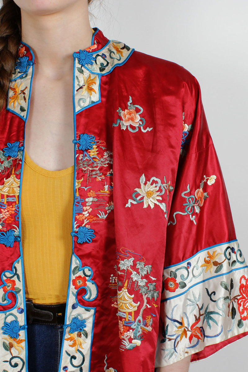 Chinese Silk Embroidered Jacket S/M
