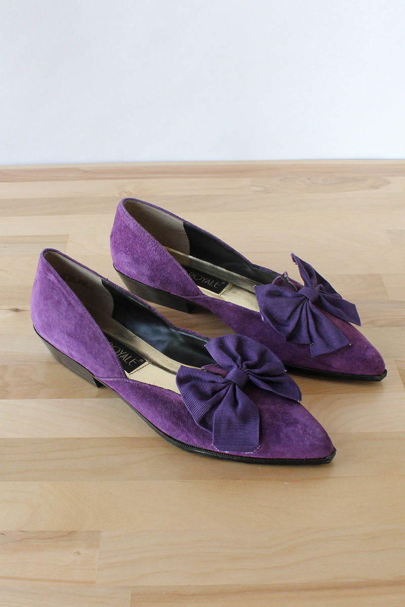 Royale Purple Bow Slippers 8