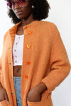Peach Handknit Sweater Jacket S/M
