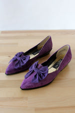Royale Purple Bow Slippers 8