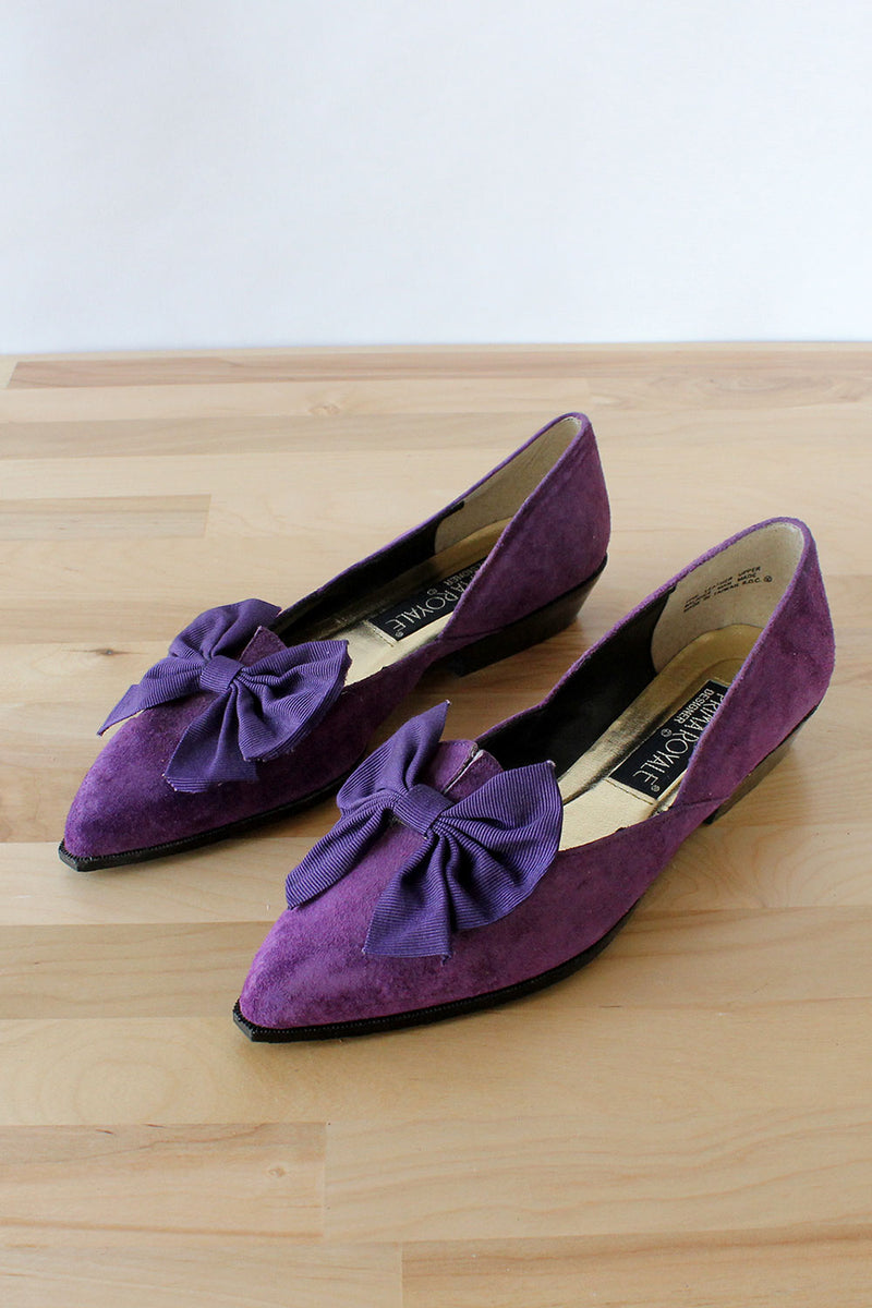 Royale Purple Bow Slippers 8