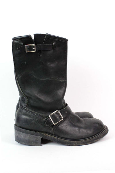 Vintage New Carolina Leather Hipster Boots Black 8 Black Carolina Leather Boots for Men for Sale | Shop New  main image 2