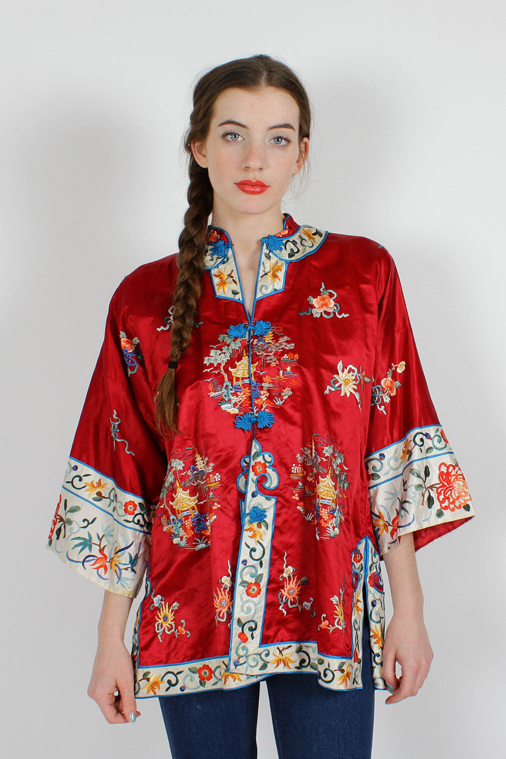 Chinese Silk Embroidered Jacket S/M