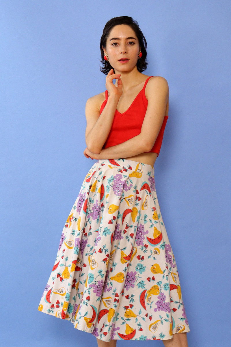 Fruit Salad Circle Skirt XS