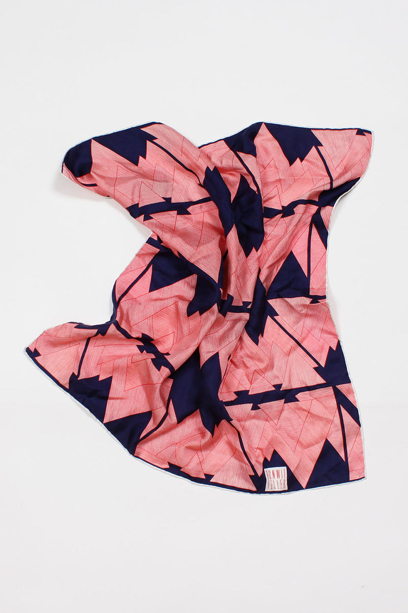 Bonwit Teller Graphic Silk Scarf