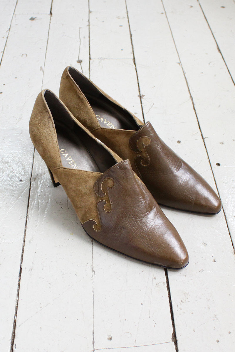 Olive Applique Heels 8 1/2 - 9