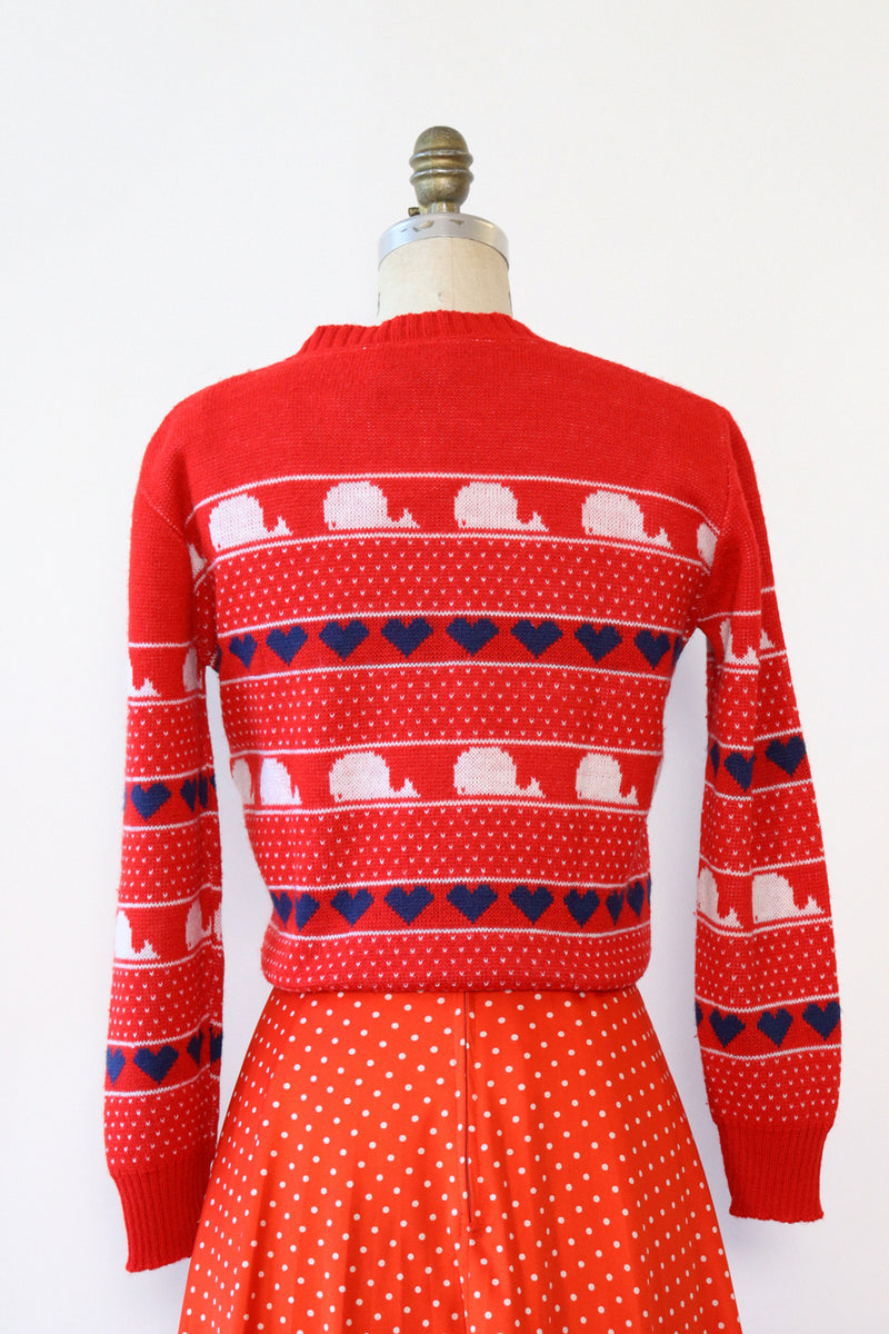 I Heart Whales Sweater M