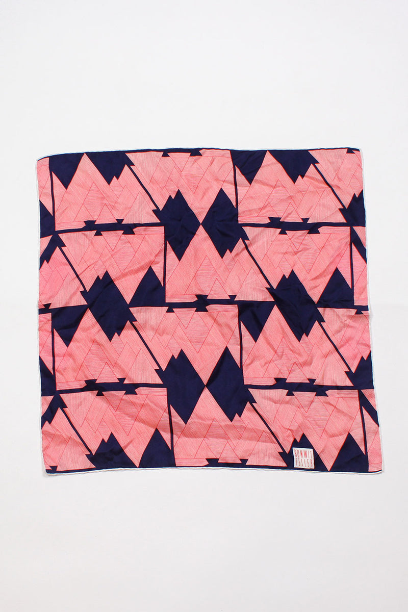 Bonwit Teller Graphic Silk Scarf