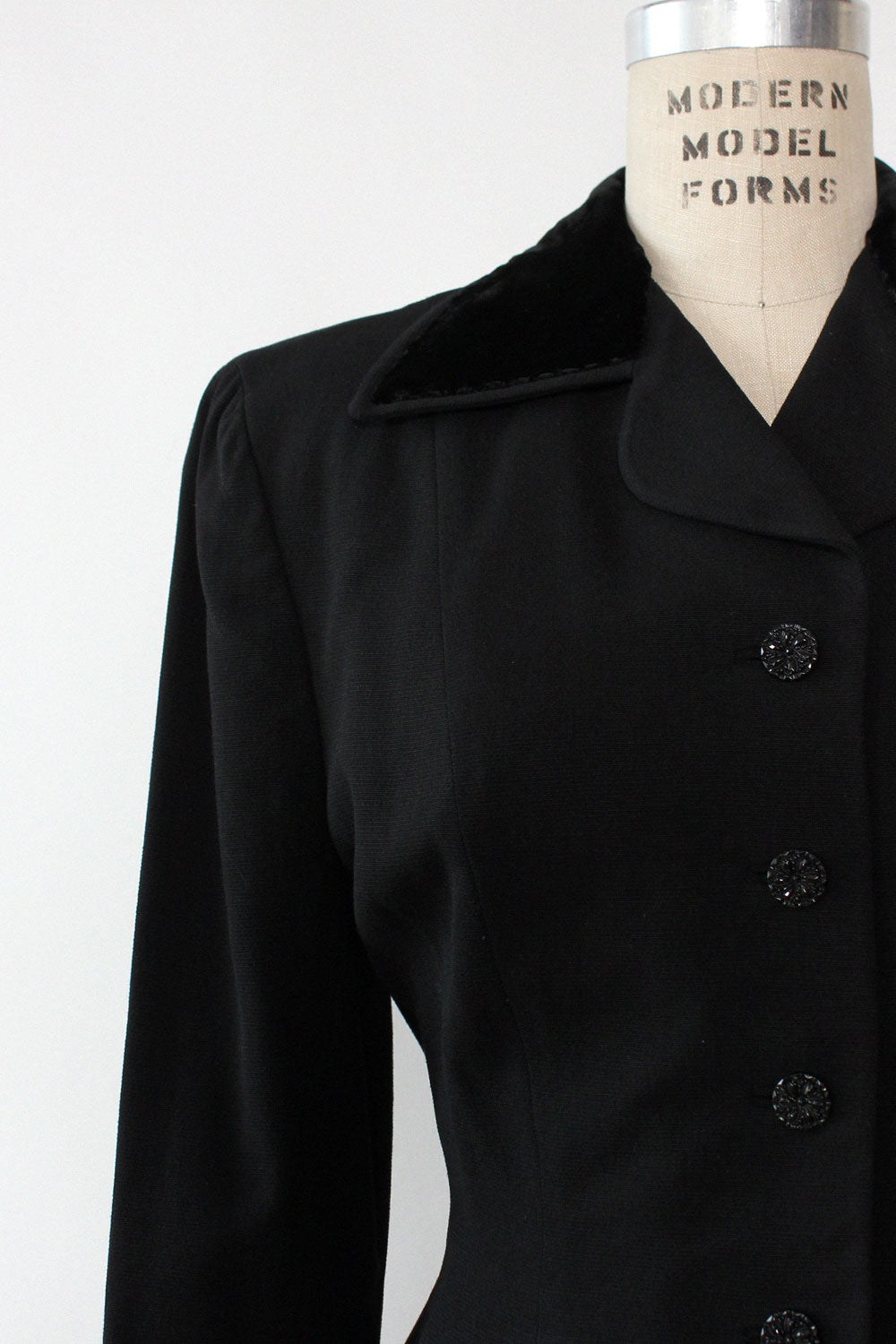 Swansdon Velvet Collar 40s Blazer M