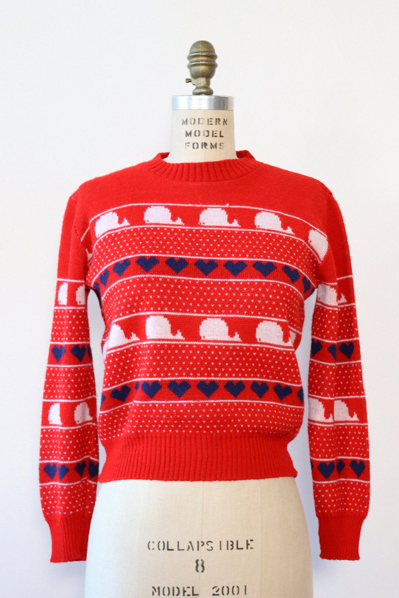 I Heart Whales Sweater M