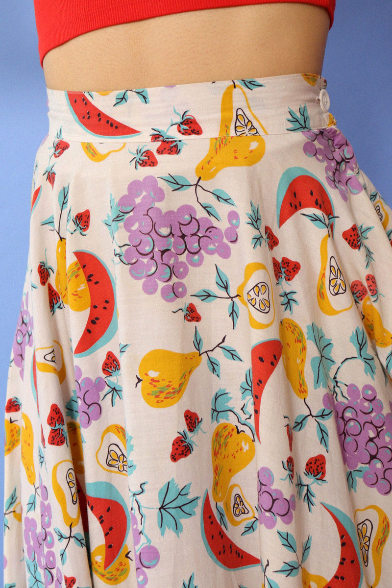 Fruit Salad Circle Skirt XS