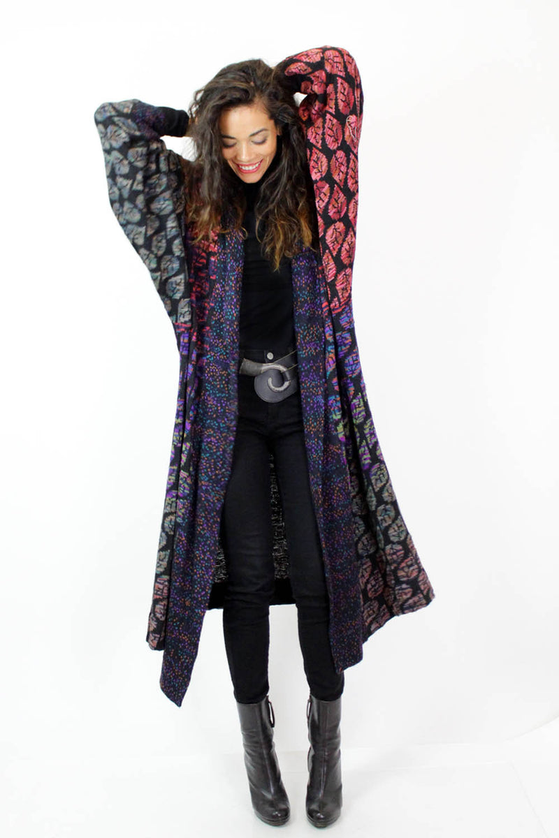 Jeweled Leaf Sweater Coat