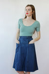 Brittania Denim Pocket Skirt S/M