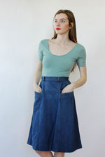 Brittania Denim Pocket Skirt S/M