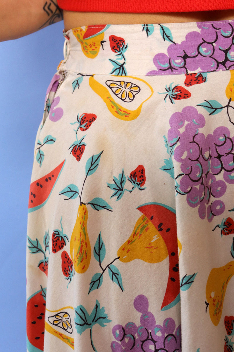 Fruit Salad Circle Skirt XS