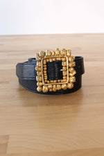 Carlisle Pebble Statement Buckle Belt