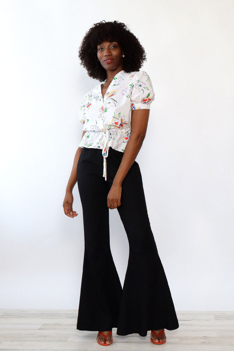 Malbe Floral Sketch Top S/M