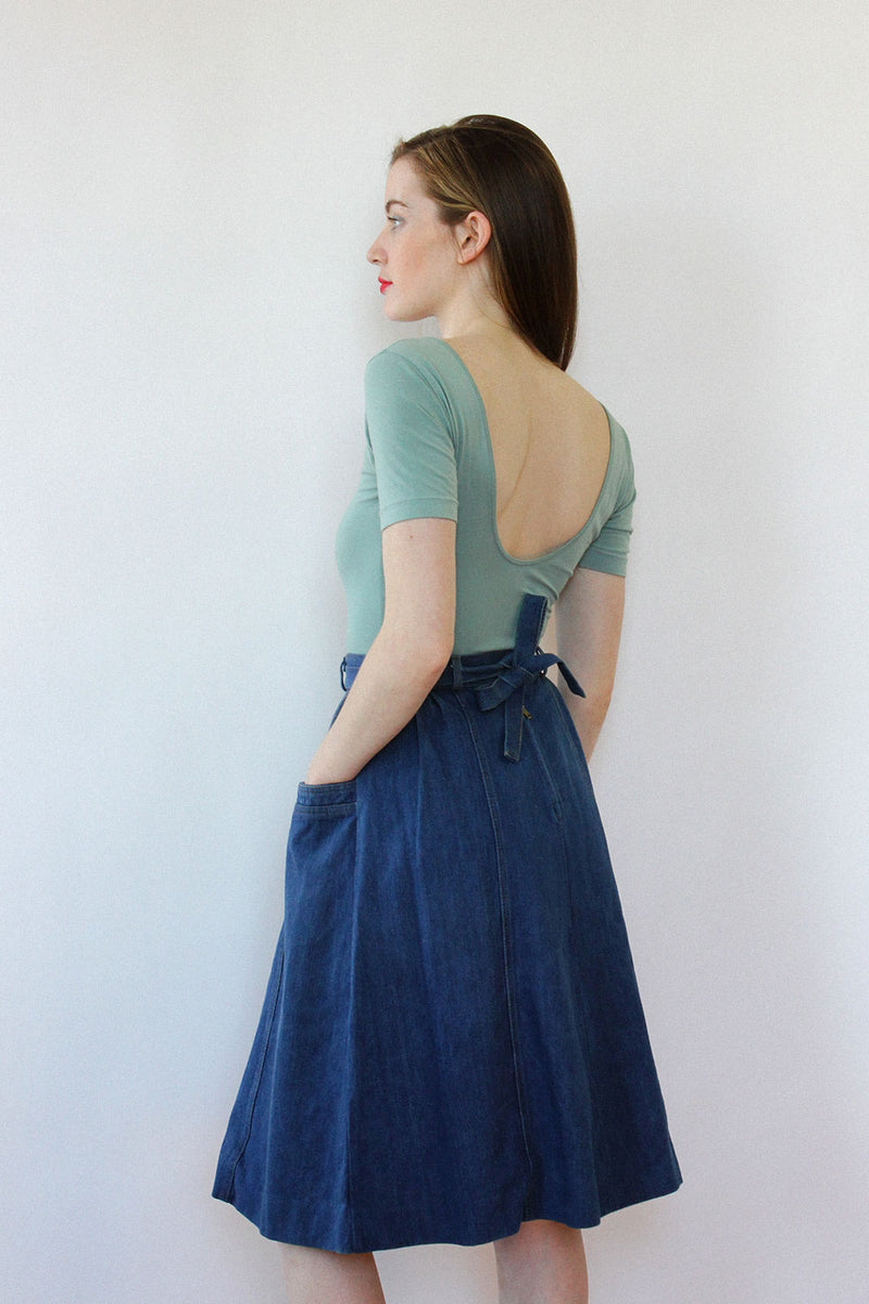 Brittania Denim Pocket Skirt S/M