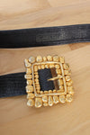 Carlisle Pebble Statement Buckle Belt