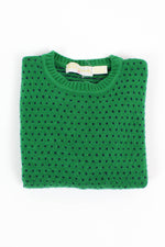 green polka dot sweater S/M