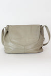 Carlos Falchi Pebbly Leather Taupe Cinch Purse