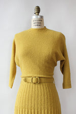 Chartreuse 40s Knit Dress XS-M