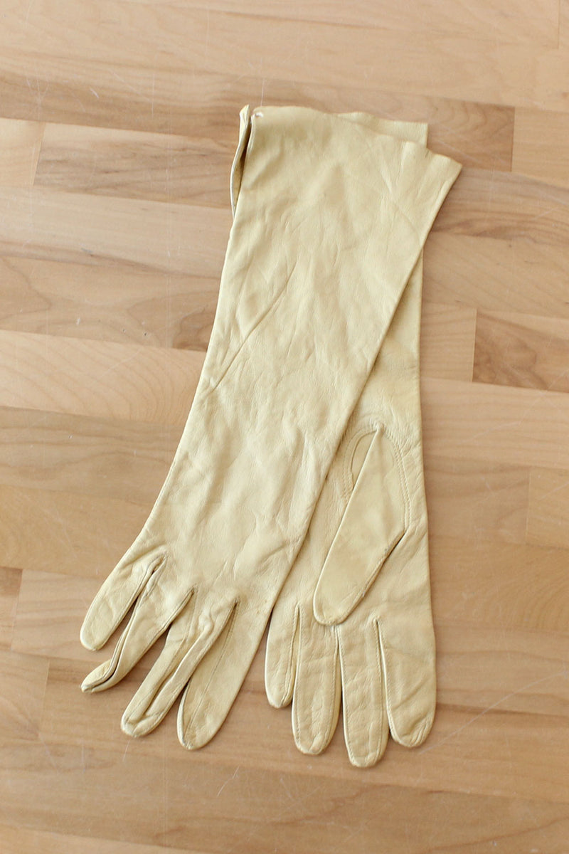 Butter Leather Elbow Gloves