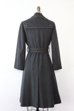 Charcoal Topstitch 70s Coat XS/S