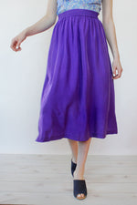 Grape Silk Skirt M/L