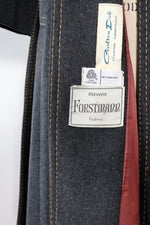 Charcoal Topstitch 70s Coat XS/S