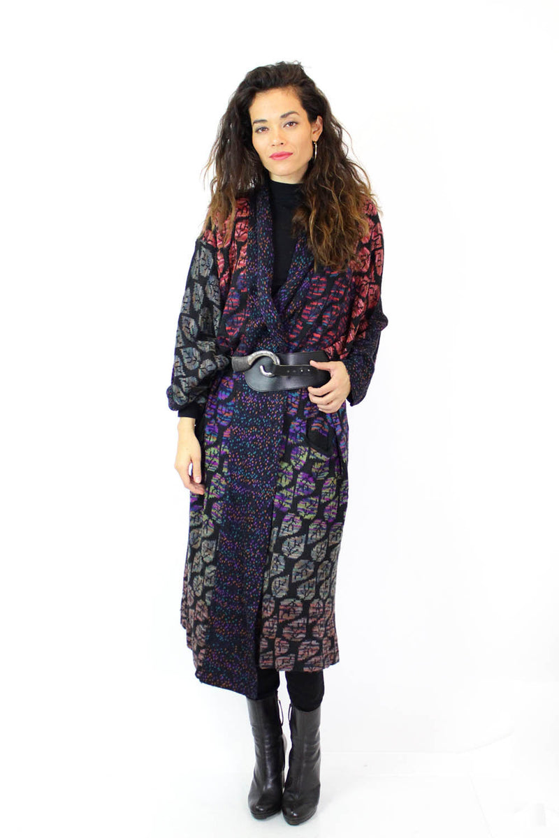 Jeweled Leaf Sweater Coat